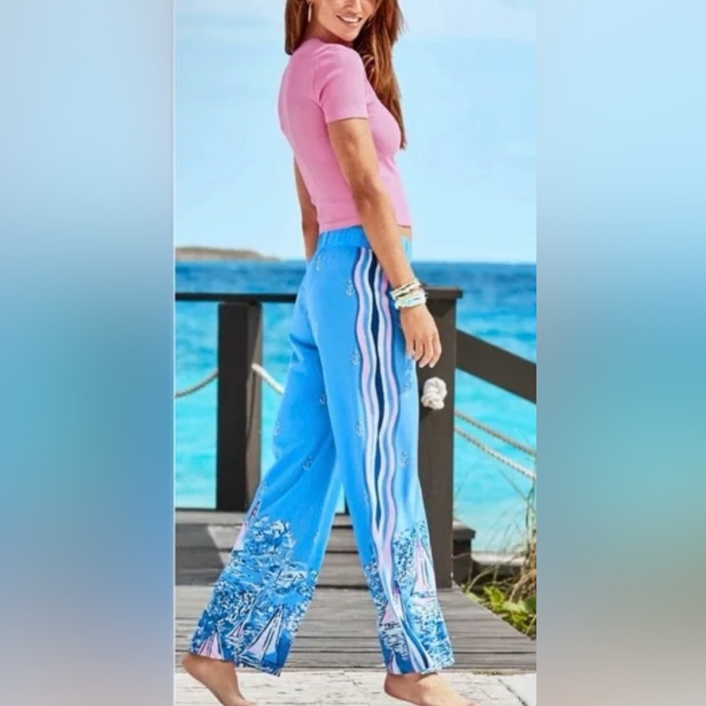 Lilly Pulitzer Blue sailboat Pants - Picture 2 of 7